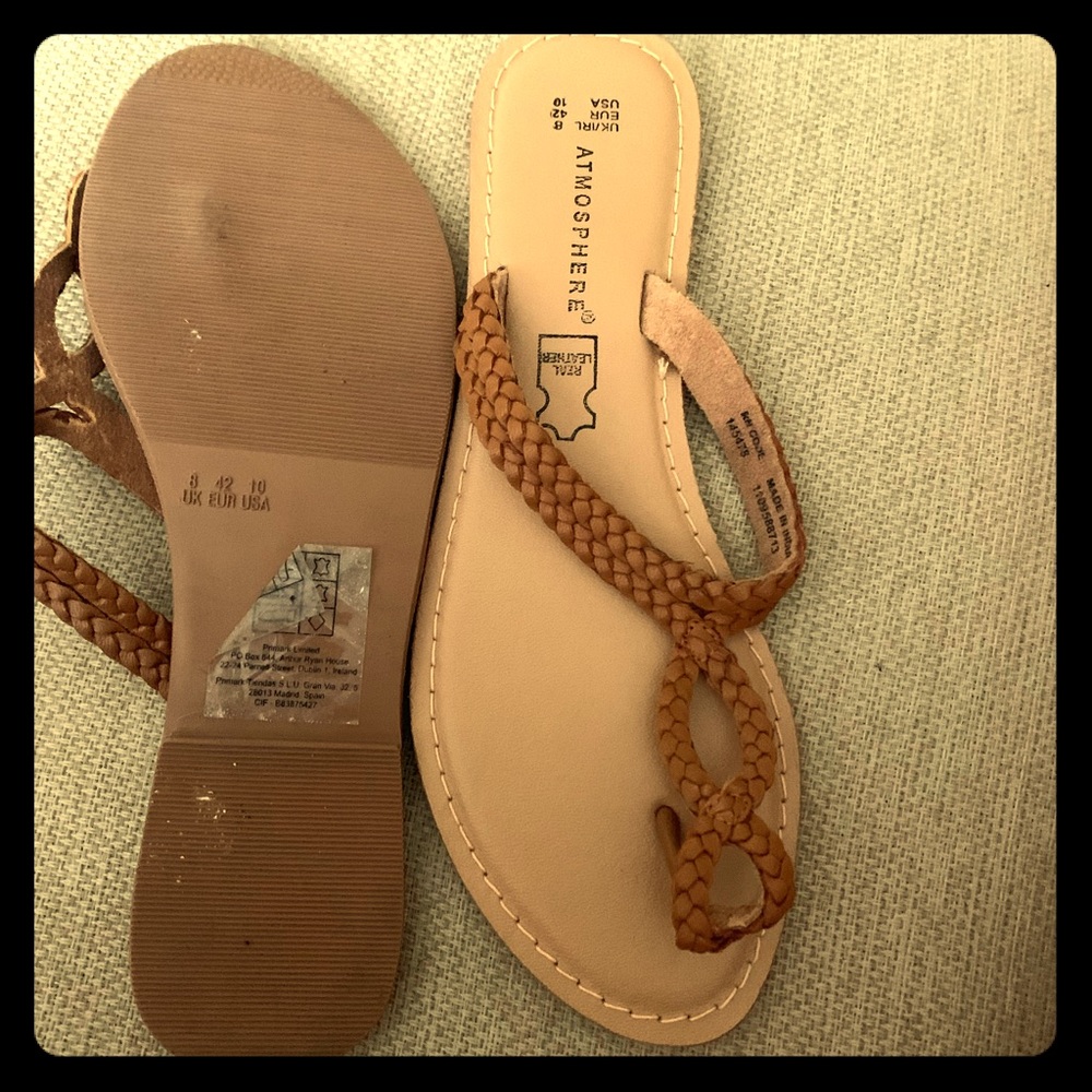 Brand new leather sandals size 10